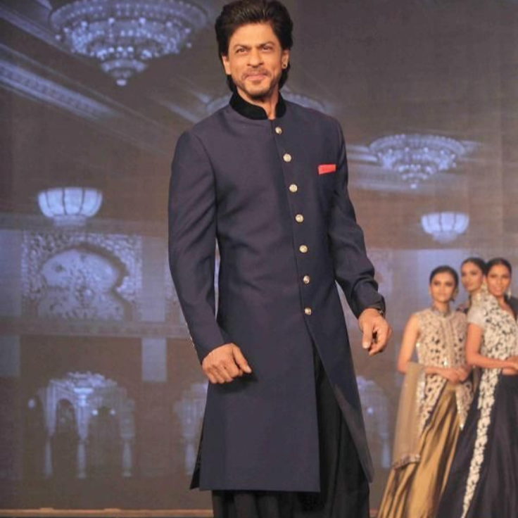 Navy Blue Achkan with Cream Buttons & Black Salwar – Tailored Elegance for Every Occasion