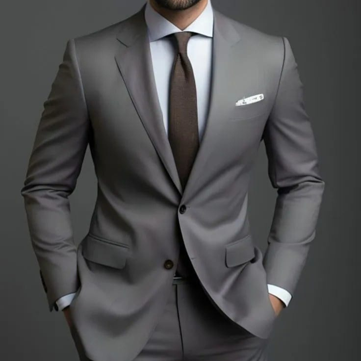 Sophisticated Grey - Ideal for Custom suit, White Shirts & Two-Piece Suits, Affordable suit