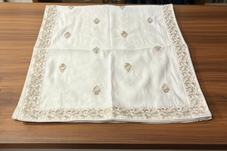 Ivory Shawl Safa Set Indian Groom Turban & Kurta Shawl for Men