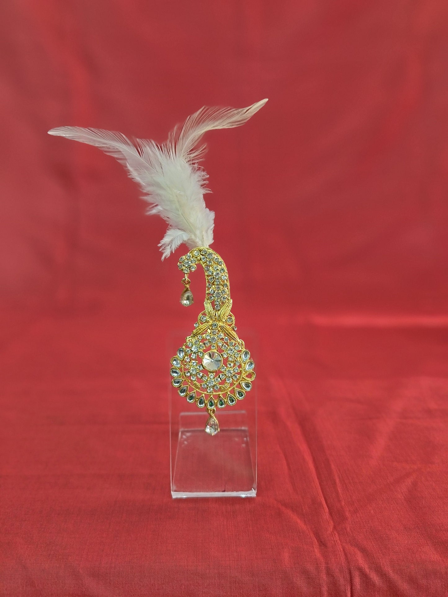 Groom Turban Brooch Indian Wedding Kilangi, Beaded Broach