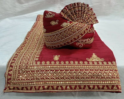 Turban & Shawl For Groom, Turban for Groom, wedding Safa groom, wedding Shawl, Stole Safa Combo, Safa for groom, Sherwani Turban Shawl, Adjustable Turban