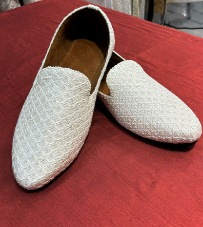 Ivory Groom Wedding Shoes, Indian groom shoes, Indian groom Jutti, groom Mojari, Groom Wedding Shoes, Sherwani shoes, Men Wedding Shoes,