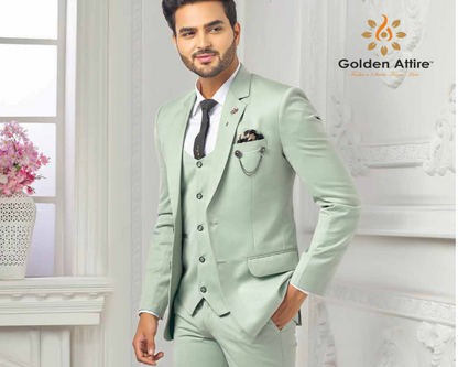 Sage Green 3-Piece Suit, Groom Wedding Suit | Customizable Comfort Fit | Includes White Shirt