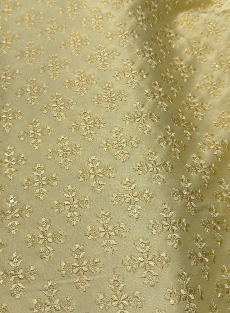 Butter Yellow Groom Suit, Men Ethnic Wedding Suit with Champagne Gold Embroidery