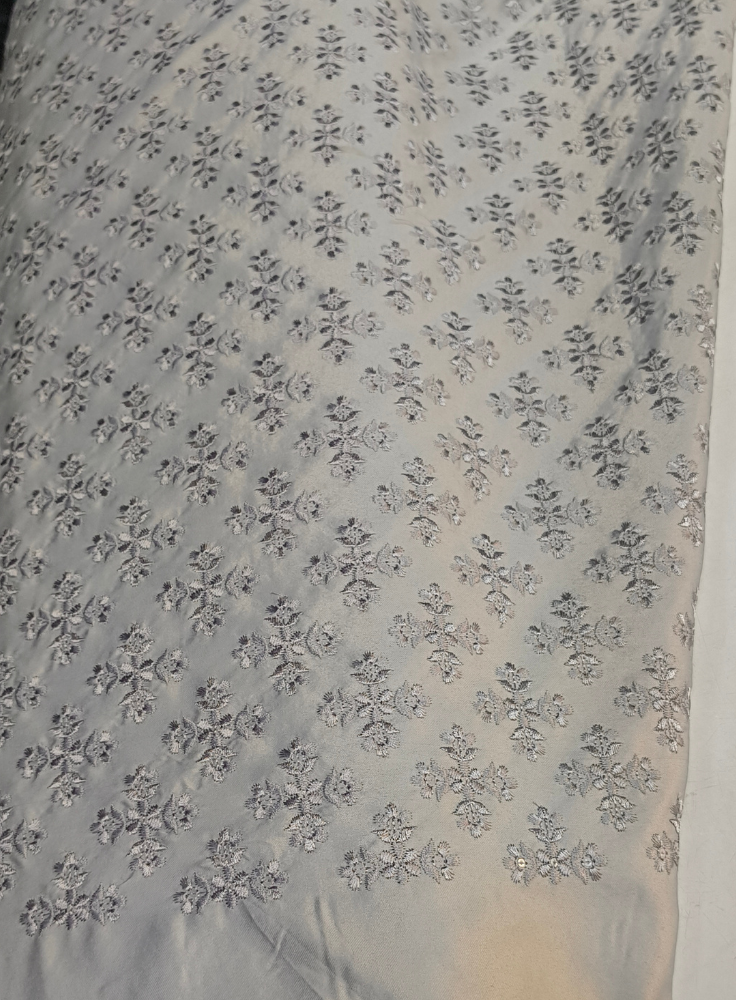 Elegant Light Grey Silk Achkan for Groom, Custom Tailored Wedding Set