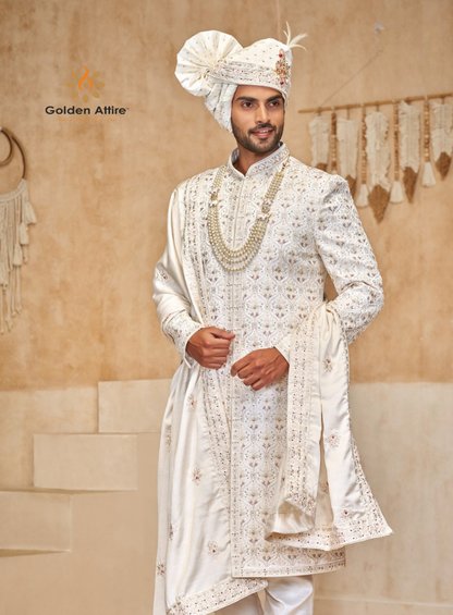 Sherwani For Groom, Groom Wedding Dress, Wedding Sherwani, Groom Outfit, Groom Sherwani,