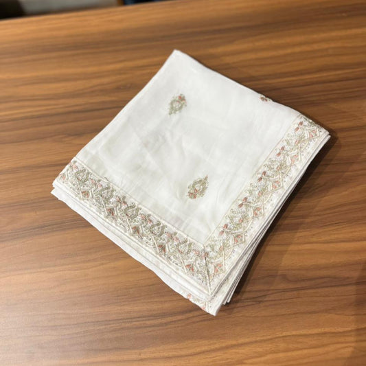 Ivory Shawl Safa Set Indian Groom Turban & Kurta Shawl for Men