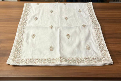 Ivory Shawl Safa Set Indian Groom Turban & Kurta Shawl for Men