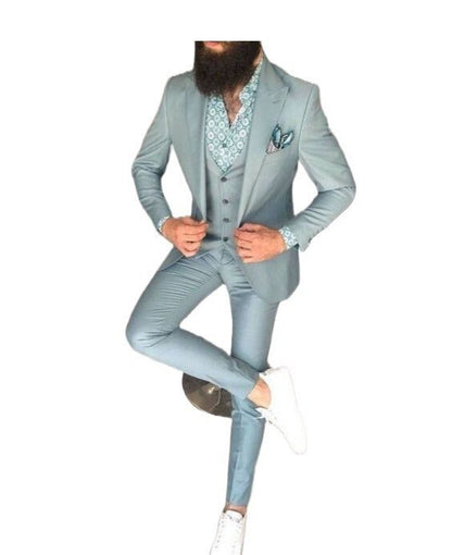 Green Three Piece Suit: Bespoke Wedding Suit for Men