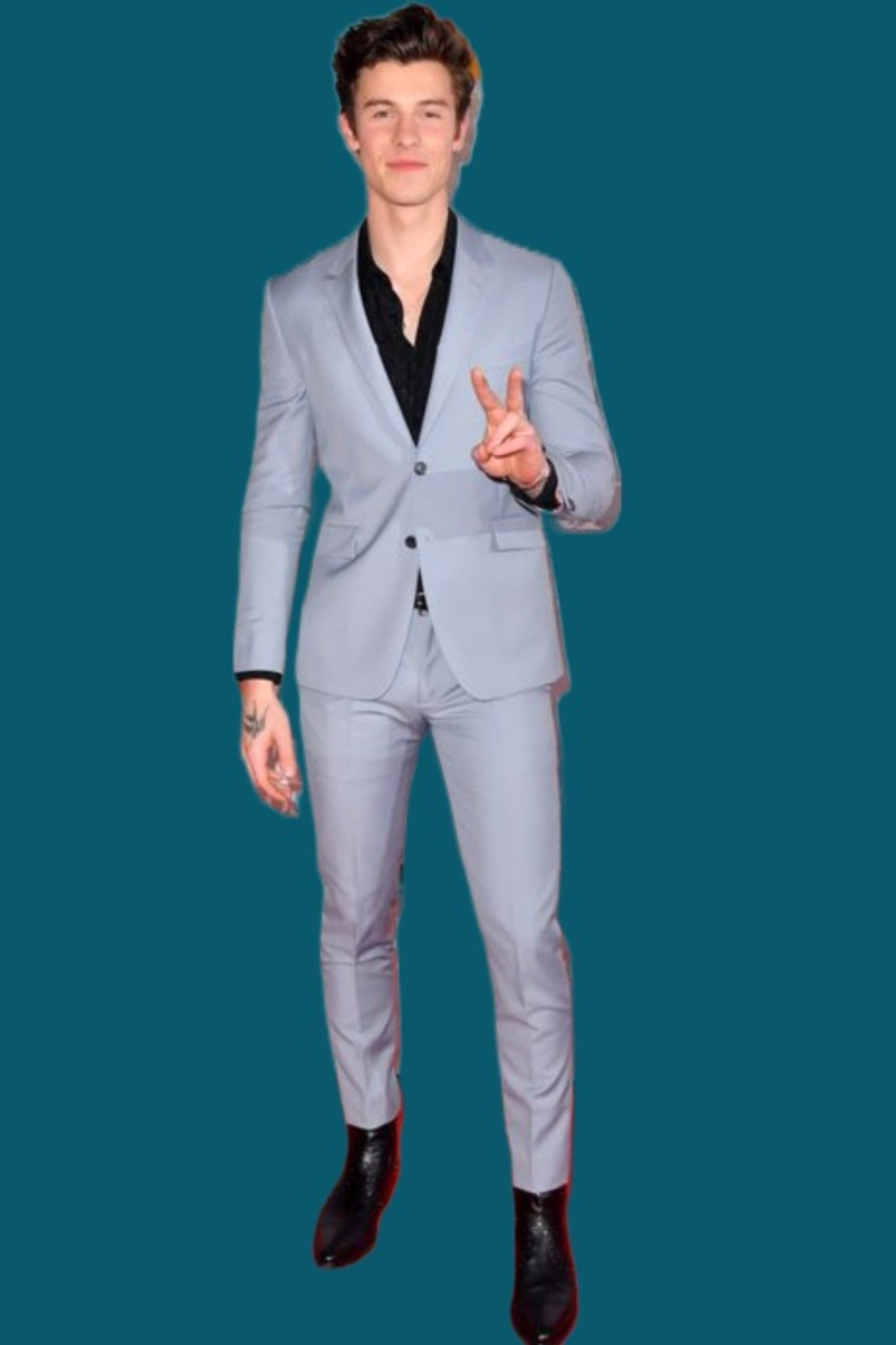 Light Gray Two-Piece Suit, Classic Fit Wedding Suit