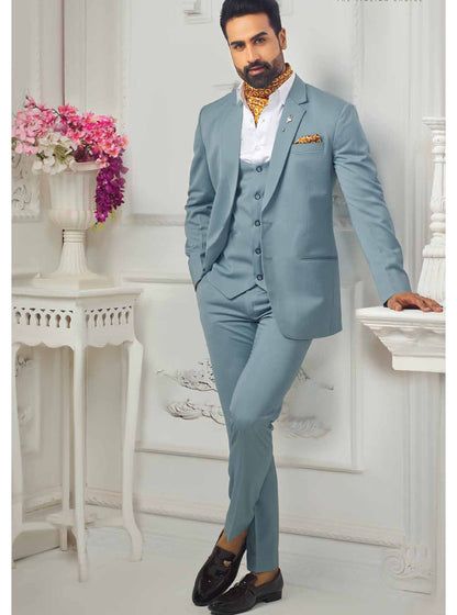 Green Three Piece Suit, Bespoke Wedding Groomsmen Suit