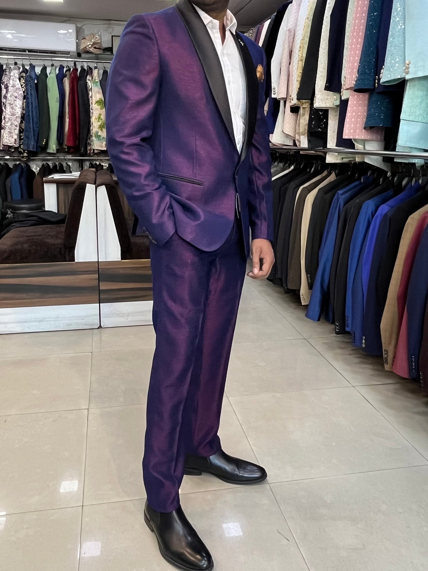 Purple Wedding Suit, Luxury Two-Piece, Premium Man Suit