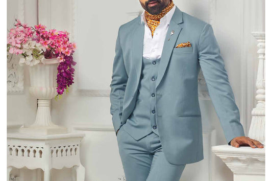 Green Three Piece Suit, Bespoke Wedding Groomsmen Suit