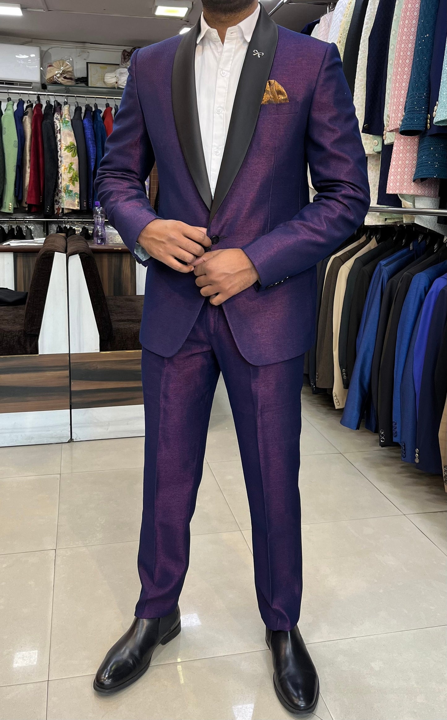 Purple Wedding Suit, Luxury Two-Piece, Premium Man Suit