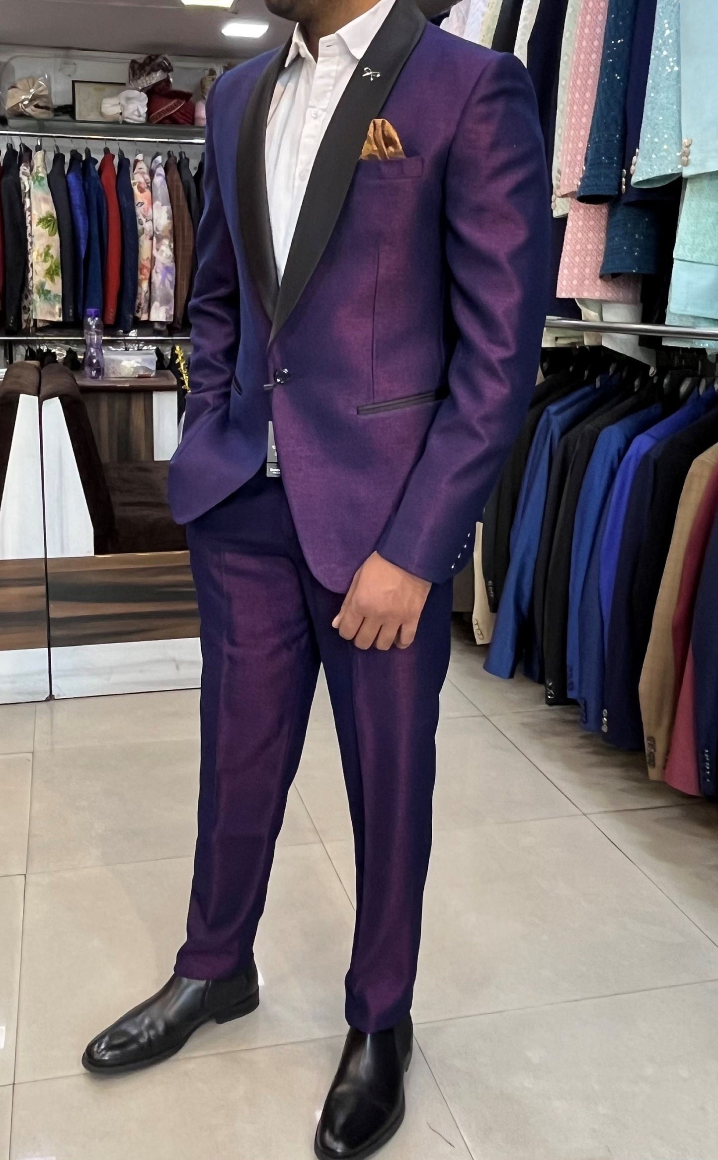 Purple Wedding Suit, Luxury Two-Piece, Premium Man Suit