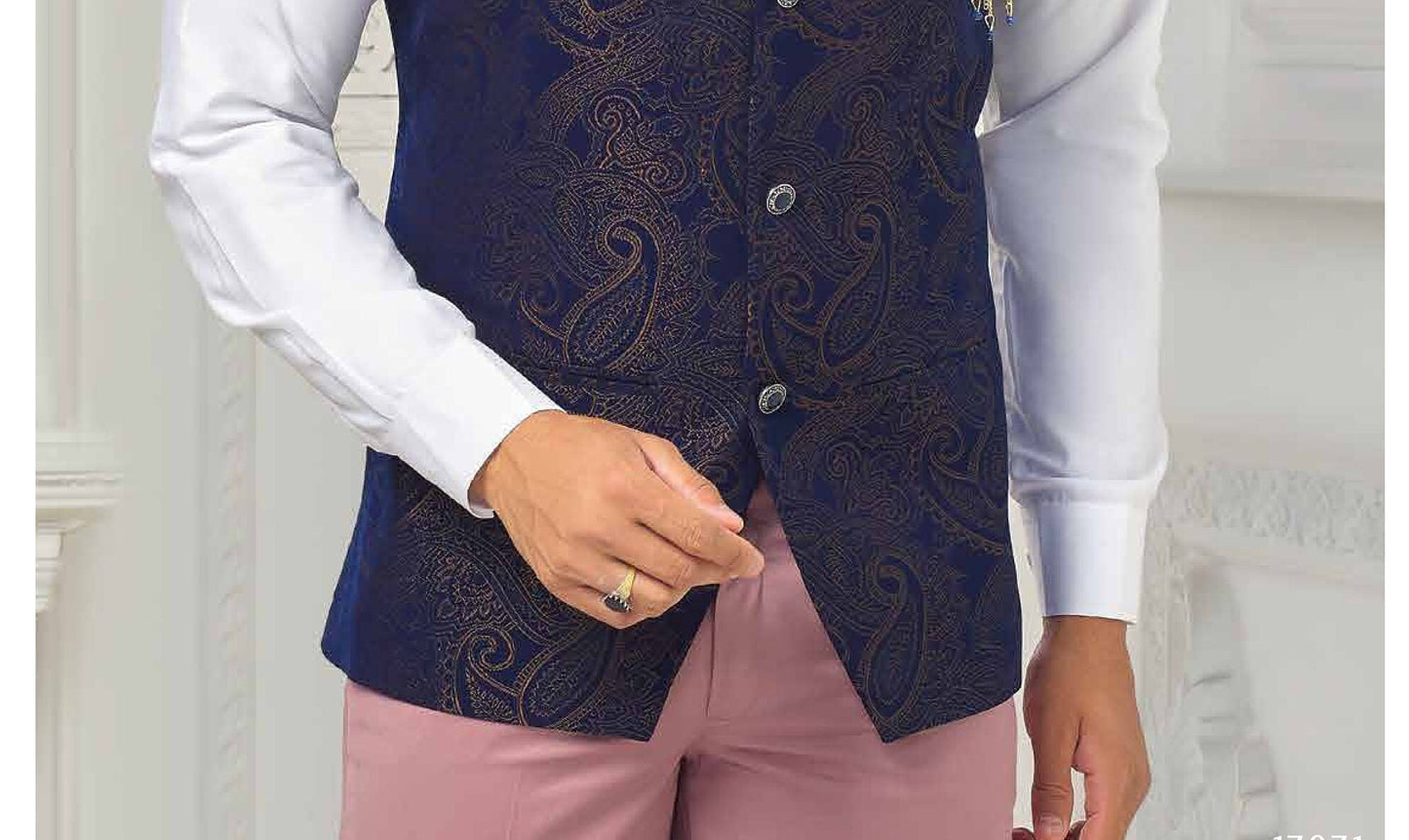 Dusty Rose 3 Piece Suit: Men's Wedding Groom Bespoke Suit
