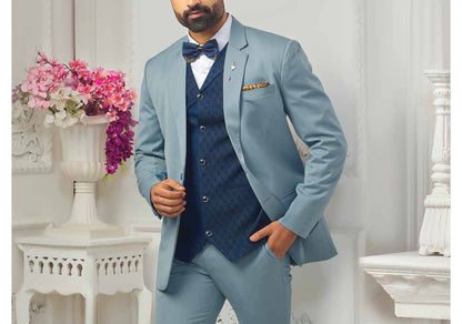 Green Three Piece Suit, Slim Fit Bespoke Wedding Suit