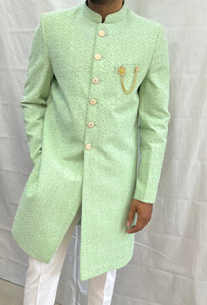 Embroidered Sherwani for Men: Indian Wedding Groom Outfit