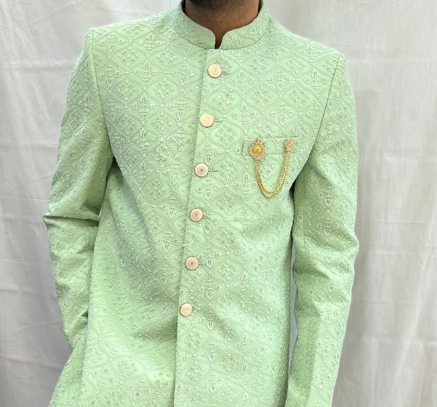 Embroidered Sherwani for Men: Indian Wedding Groom Outfit