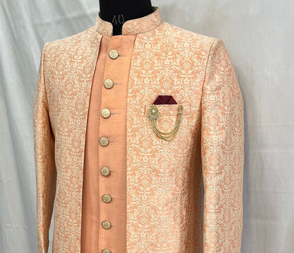 Embroidered Groom Sherwani, Indo Western Wedding Outfit