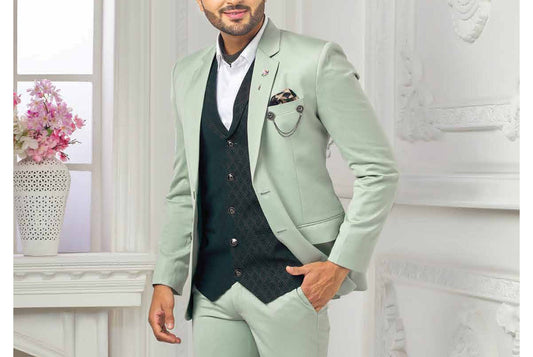 Bespoke Three Piece Suit, Custom Wedding Suit for Men