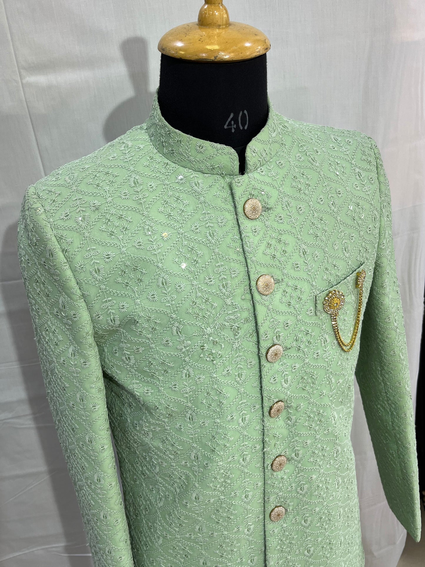 Embroidered Sherwani for Men: Indian Wedding Groom Outfit