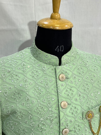 Embroidered Sherwani for Men: Indian Wedding Groom Outfit