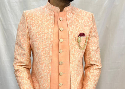 Embroidered Groom Sherwani, Indo Western Wedding Outfit