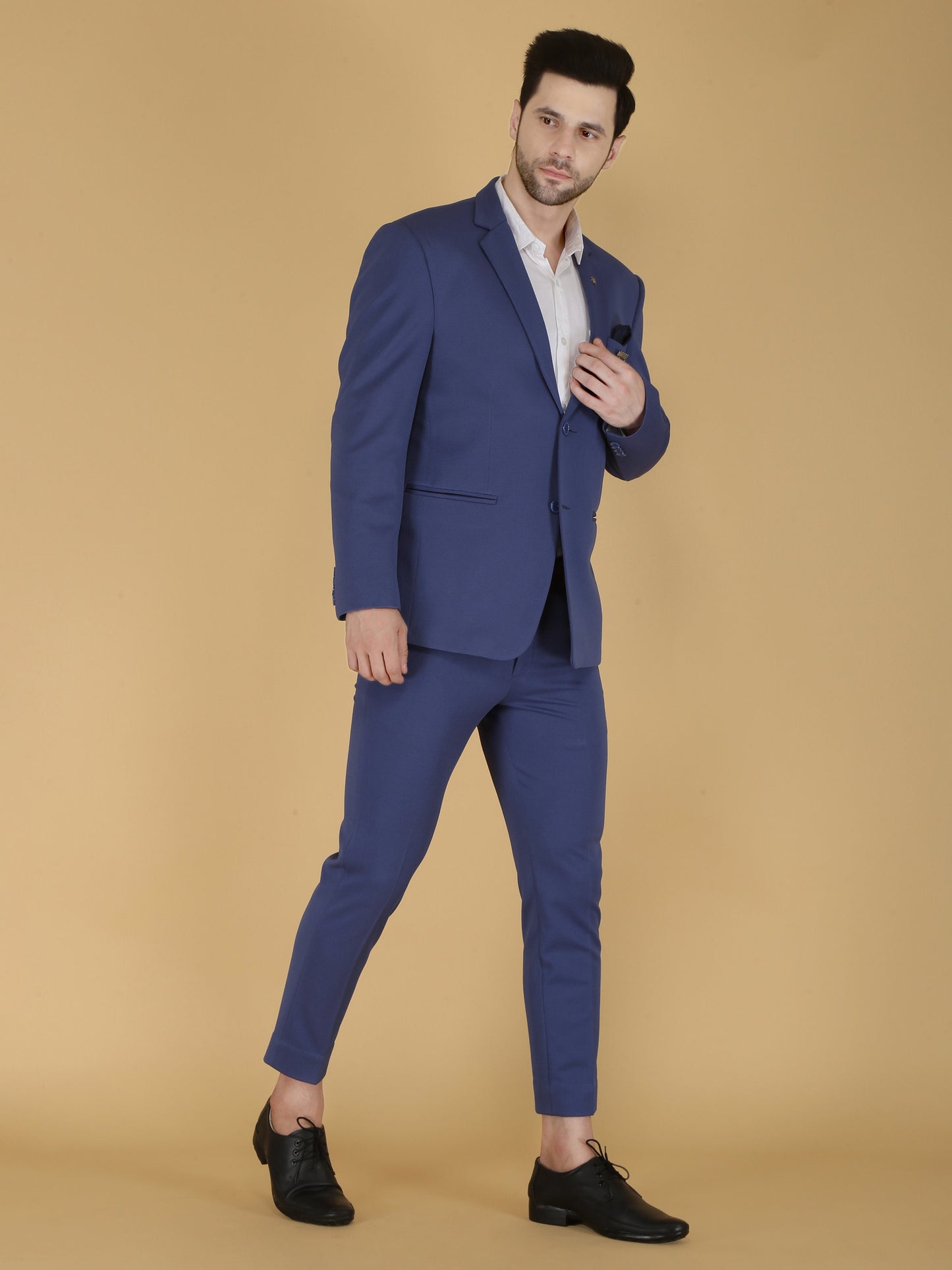 Navy Blue Slim Fit Suit: Two-Piece Handmade Wedding Groom Suit