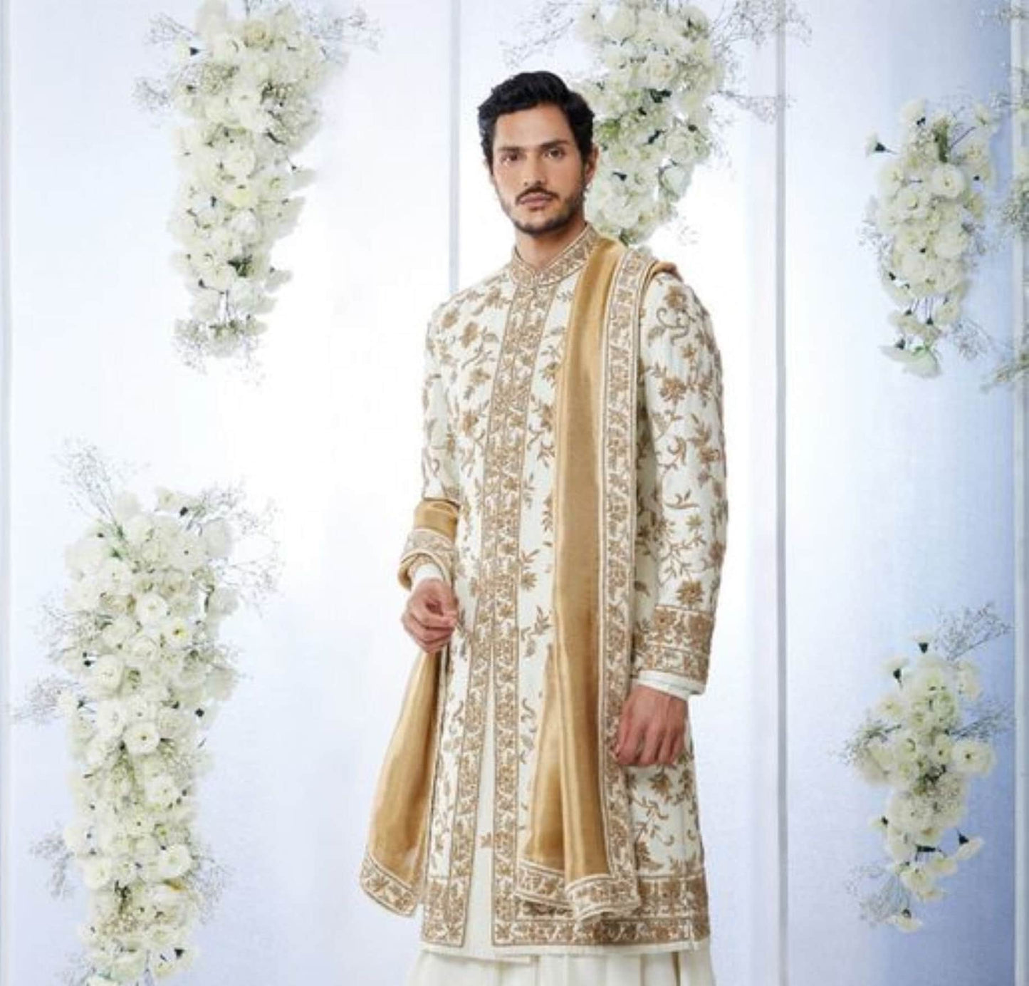 Embroidered Sherwani for Men, Luxury Ethnic Wedding Wear