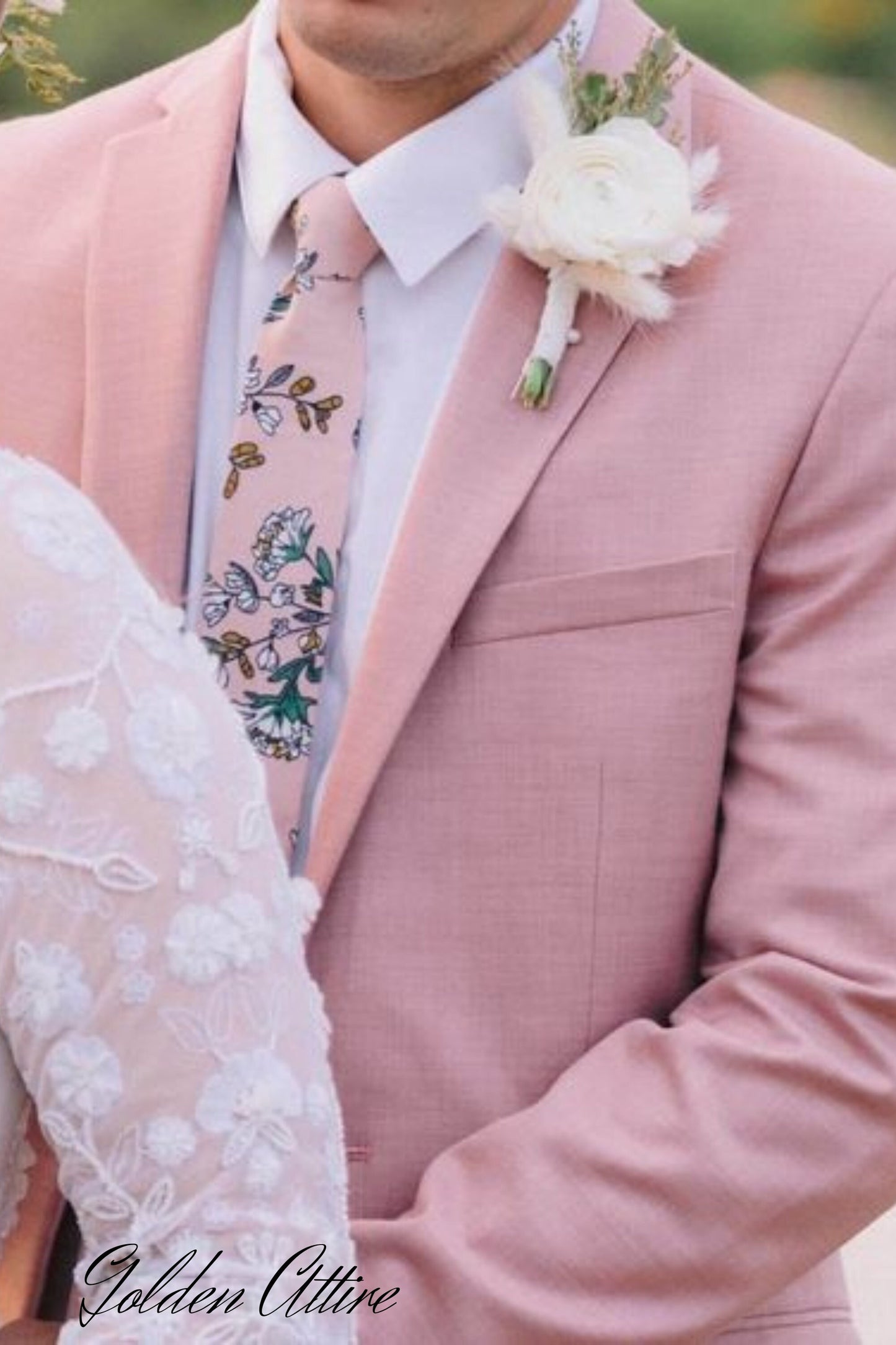 Dusty Rose Two-Piece Suit: Luxury Ethnic Wedding Wear