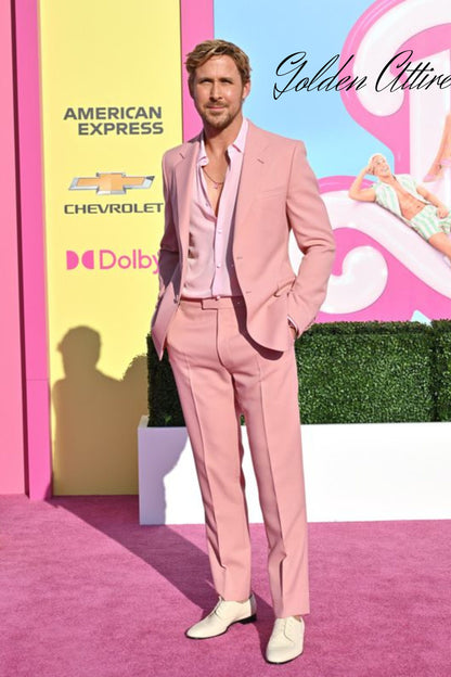 Dusty Rose Two-Piece Suit, Stylish Wedding Outfit