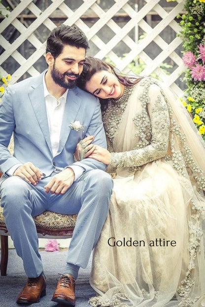 Sky Blue Two-Piece Suit: Ethnic Wedding Groom Wear