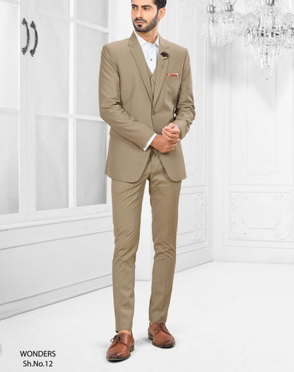 Classic 3 Piece Suit: Men's Wedding Groom Outfit