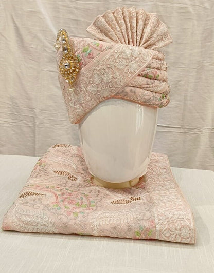 Wedding Turban & Shawl Set: Indian Groom Safa Combo