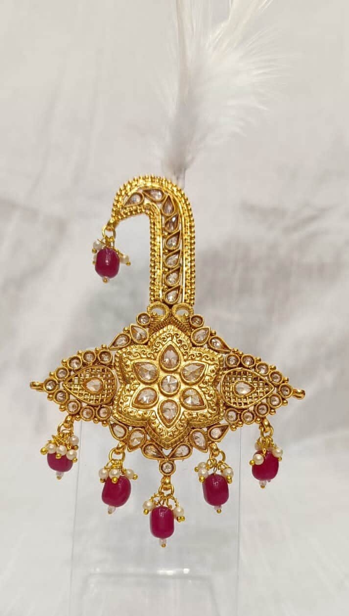 Groom Kalgi: Indian Wedding Turban Brooch