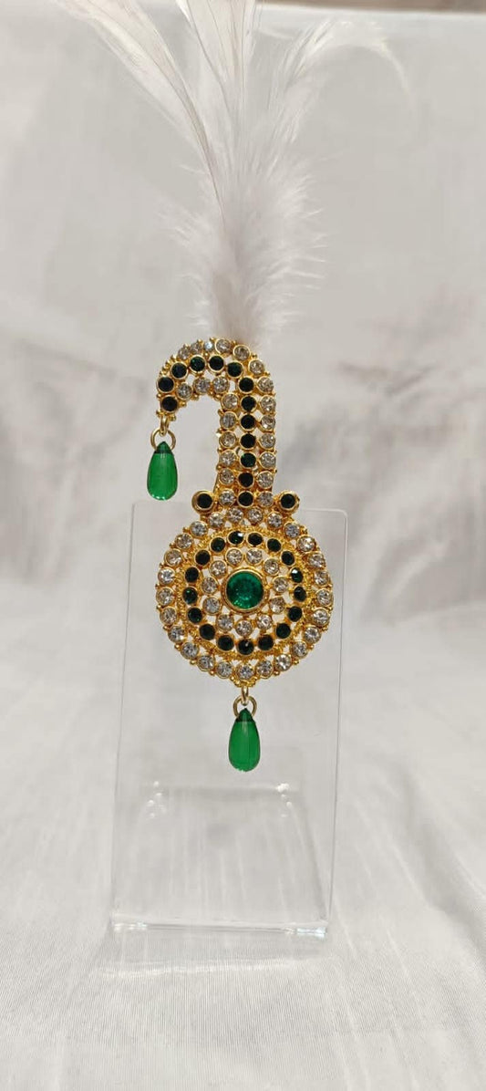 Groom Turban Brooch, Indian Wedding Kalangi Accessory