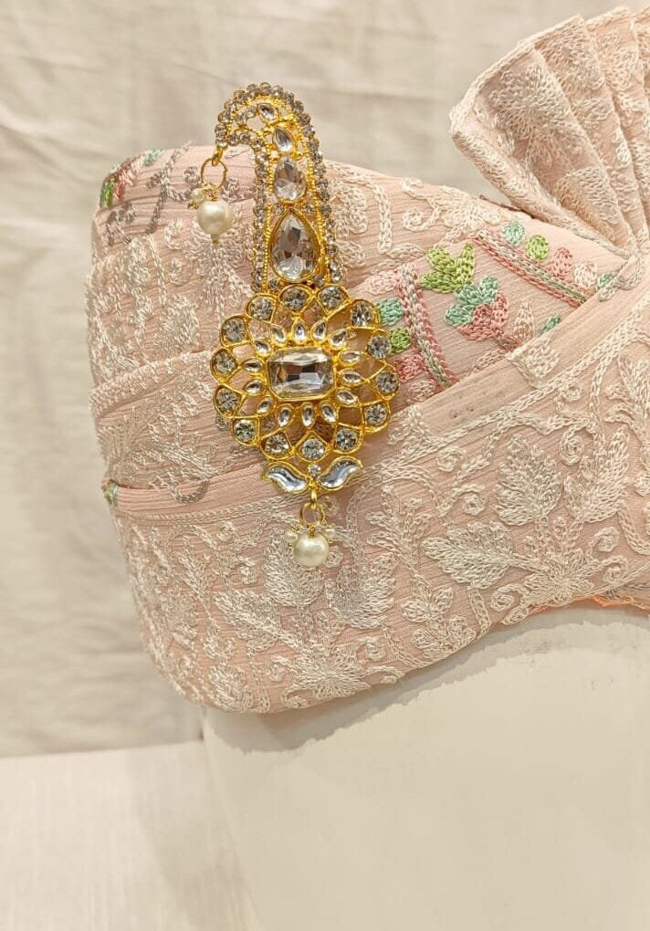 Wedding Turban & Shawl Set: Indian Groom Safa Combo