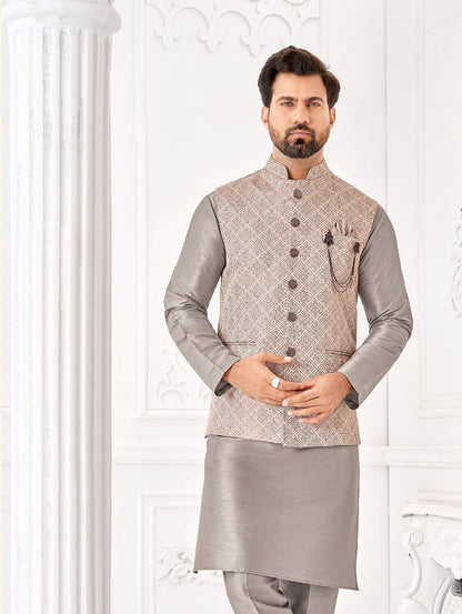 Excellent kurta pajama & Nehru Jacket, Men Kurta, kurta pajama, kurta pajama set, wedding wear outfits, Groom Nehru Jacket kurta pajama Set,