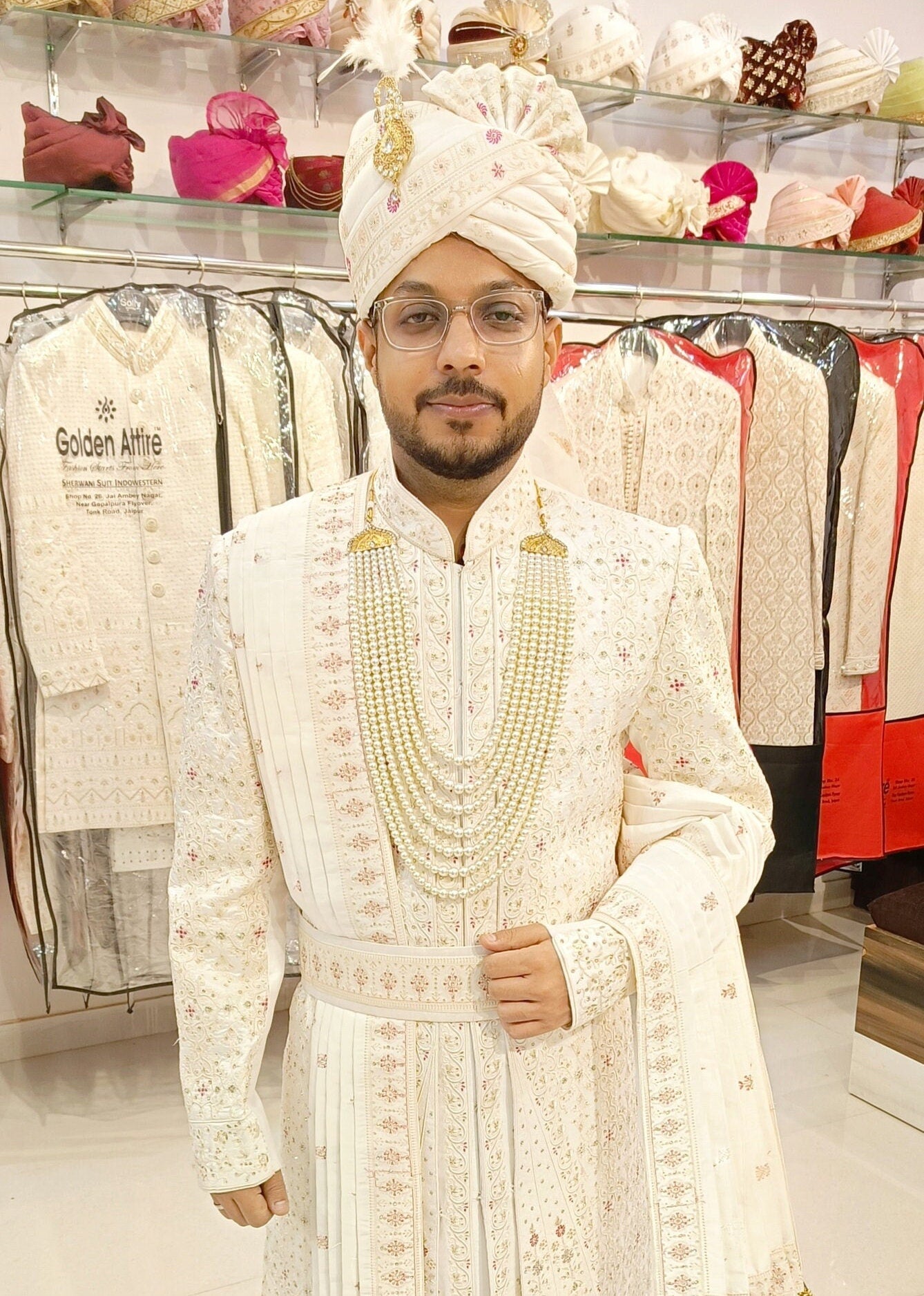 Handcrafted Groom Sherwani, Indian Wedding Outfit