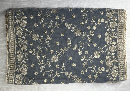 Embroidered Wedding Shawl for Groom: Indian Sherwani Dupatta