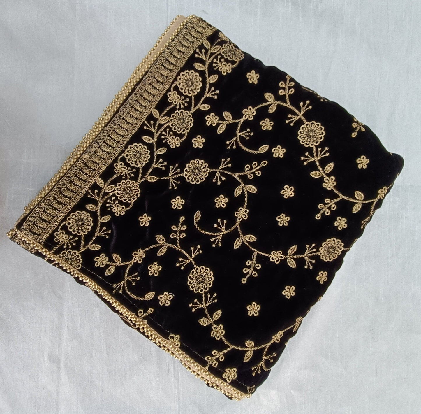Black Wedding Turban & Shawl Set: Indian Groom Safa