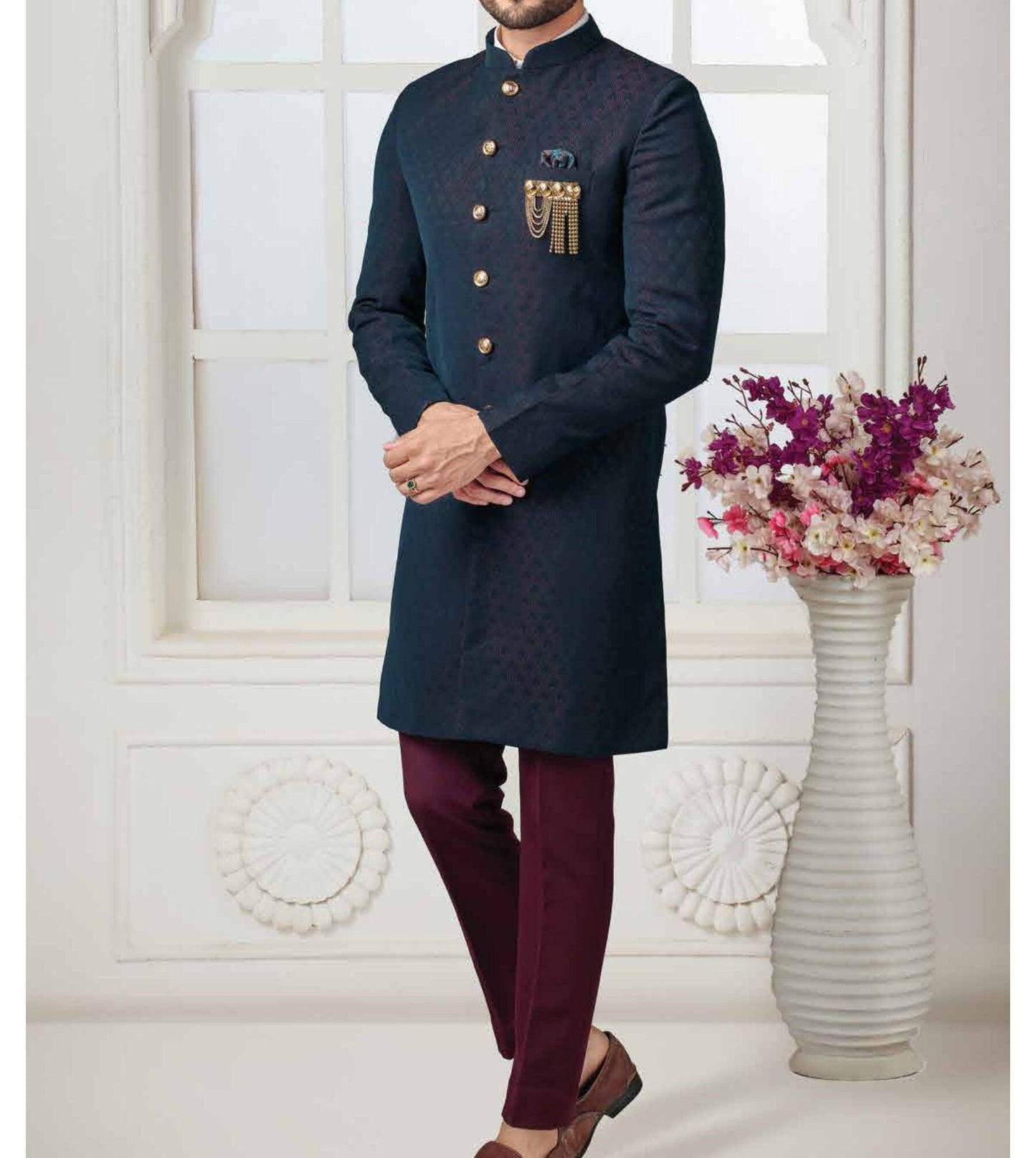 Sherwani, Indo Western Groom Outfit, Reception Dress