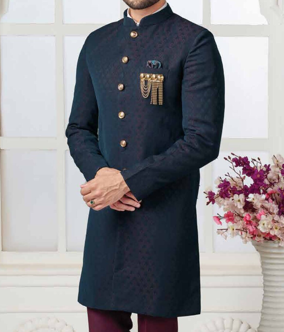 Sherwani, Indo Western Groom Outfit, Reception Dress
