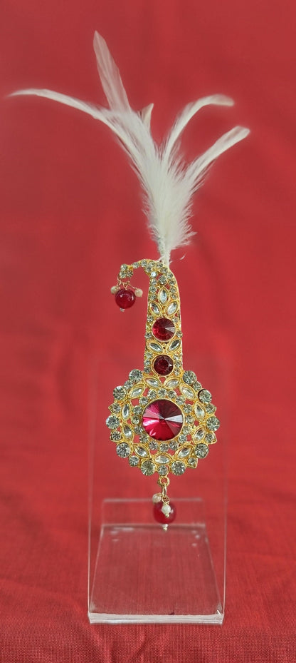 Groom Turban Brooch: Indian Wedding Kalangi Accessory