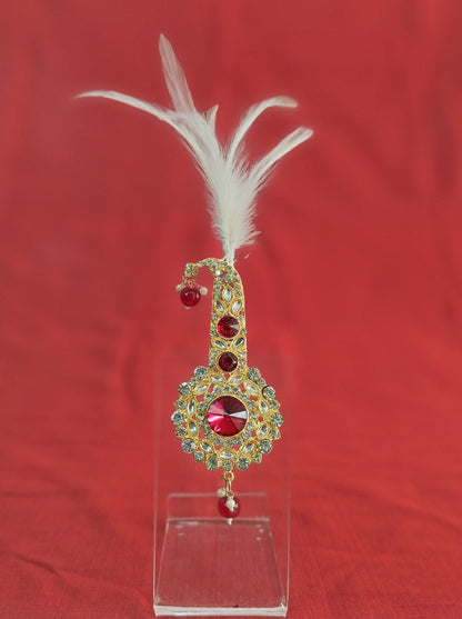 Groom Turban Brooch: Indian Wedding Kalangi Accessory