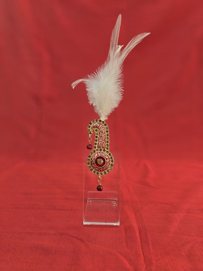 Groom Kundan Kalangi: Indian Turban Brooch
