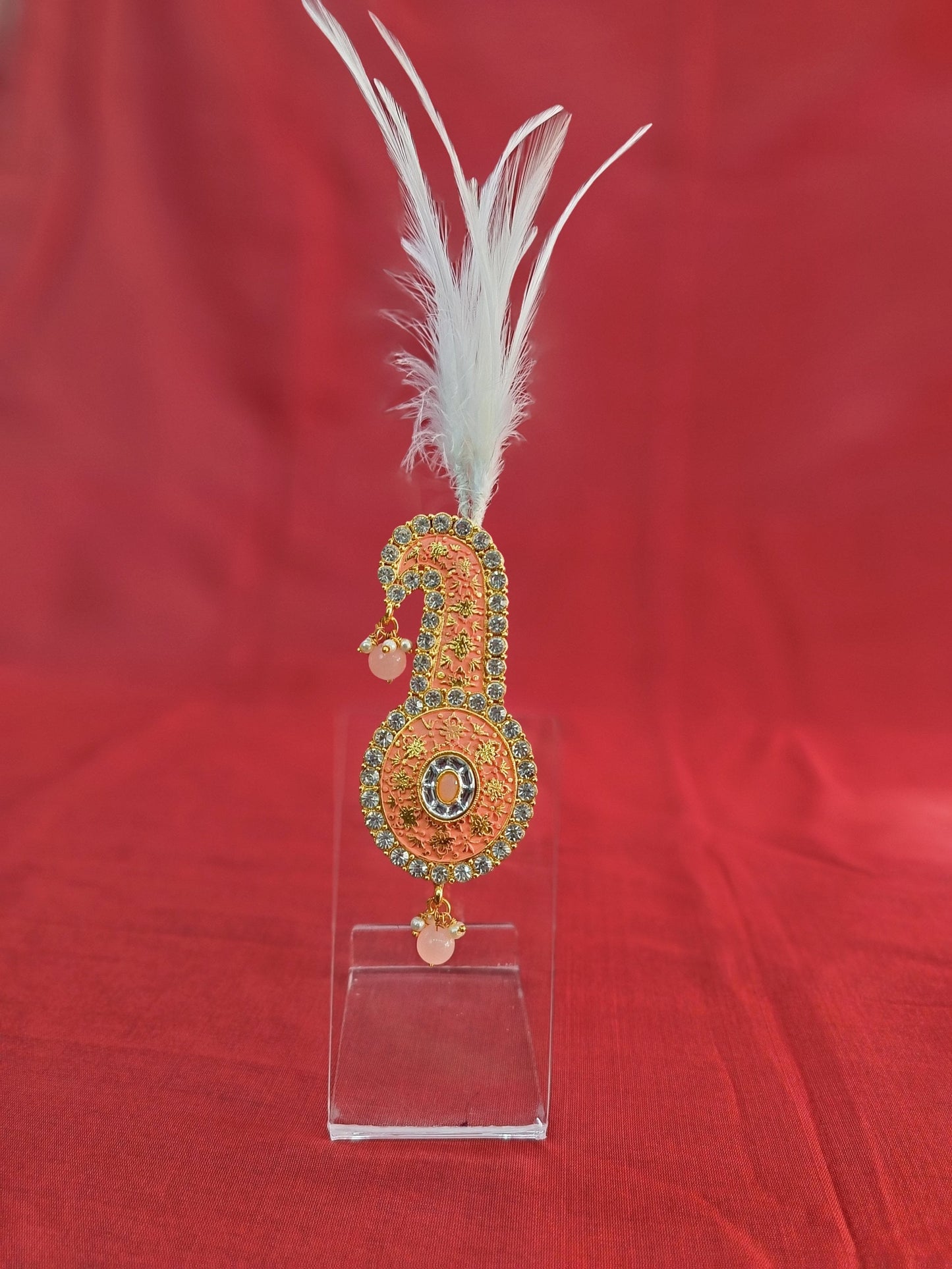 Kundan Turban Brooch, Indian Groom Kalangi Accessory