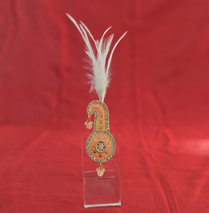 Kundan Turban Brooch, Indian Groom Kalangi Accessory