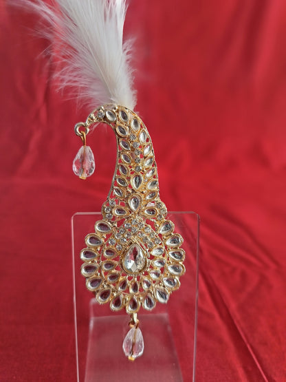 Groom Turban Brooch, Indian Wedding Safa Kilangi Accessory